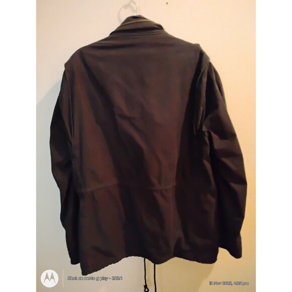 Black Rothco Ultra Force military-style field coat with multiple cargo pockets, - Picture 2 of 7